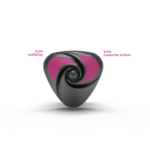 Mystim Heart´s Desire Black Edition - вибратор для клитора с электростимуляцией, 6.7 см (чёрный) - sex-shop.ua